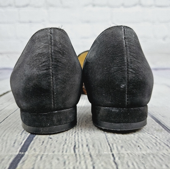 POPPY BARLEY | animal print calf hair d'orsay pointed toe slip-on flats - Picture 6 of 11